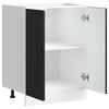 vidaXL Ντουλάπι βάσης νεροχύτη Kalmar Μαύρο 60x46x81,5 εκ. Επεξ. Ξύλο