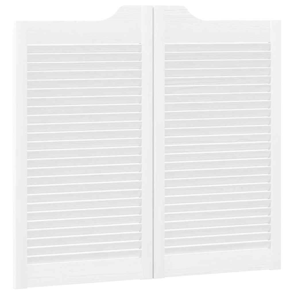 vidaXL Ανοιγόμενες πόρτες Louvred Design 2 ζευγών Λευκό 90x80 cm