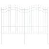 vidaXL Φράχτης Κήπου Λευκό 190 cm Ατσάλι με Επικάλυψη Πούδρας