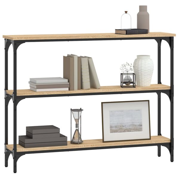 vidaXL Τραπέζι Κονσόλα Sonoma Δρυς 100x22,5x75 εκ. Επεξεργασμένο Ξύλο