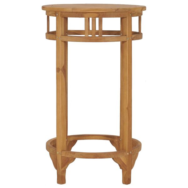 vidaXL Τραπέζι Μπαρ Ø 60 εκ. από Μασίφ Ξύλο Teak