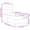 vidaXL Κρεβάτι με ελατήρια με στρώμα Μπλε 90 x 200 cm ύφασμα