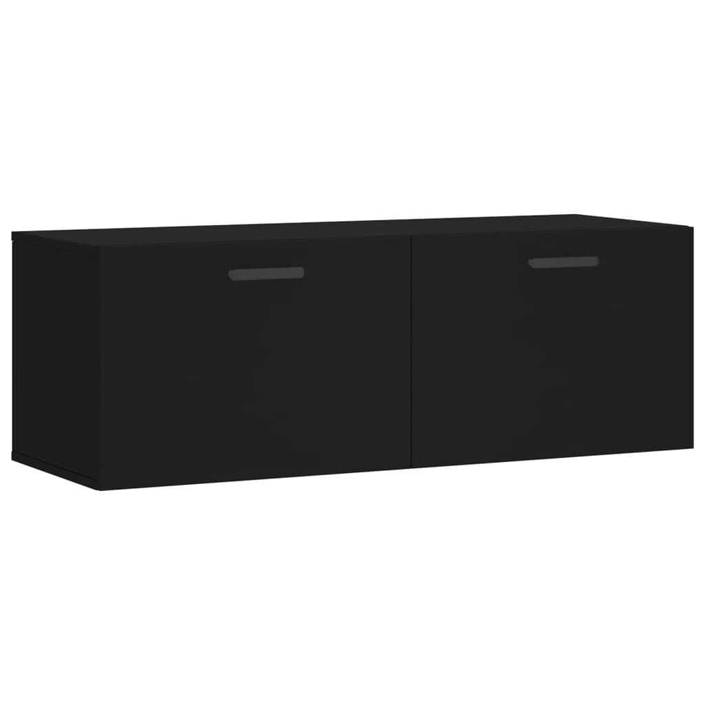 vidaXL Ντουλάπι Τοίχου Μαύρο 100x36,5x35 εκ. από Επεξεργασμένο Ξύλο