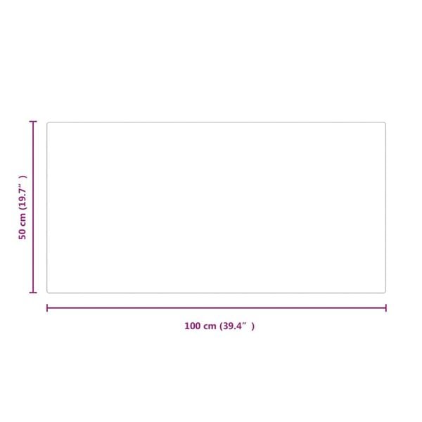 vidaXL Πλάκα Τζακιού Ορθογώνια 100x50 εκ. Γυάλινη