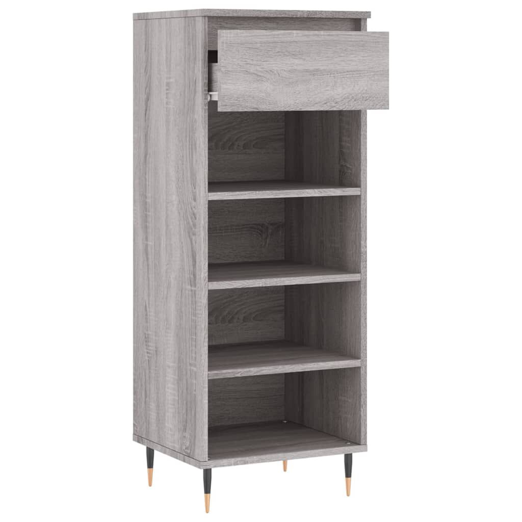 vidaXL Παπουτσοθήκη Γκρι Sonoma 40x36x105 εκ. από Επεξεργασμένο Ξύλο
