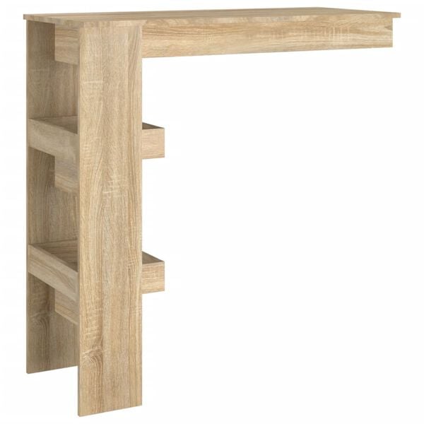 vidaXL Τραπέζι Μπαρ Τοίχου Sonoma Δρυς 102x45x103,5 εκ. Επεξεργ. Ξύλο