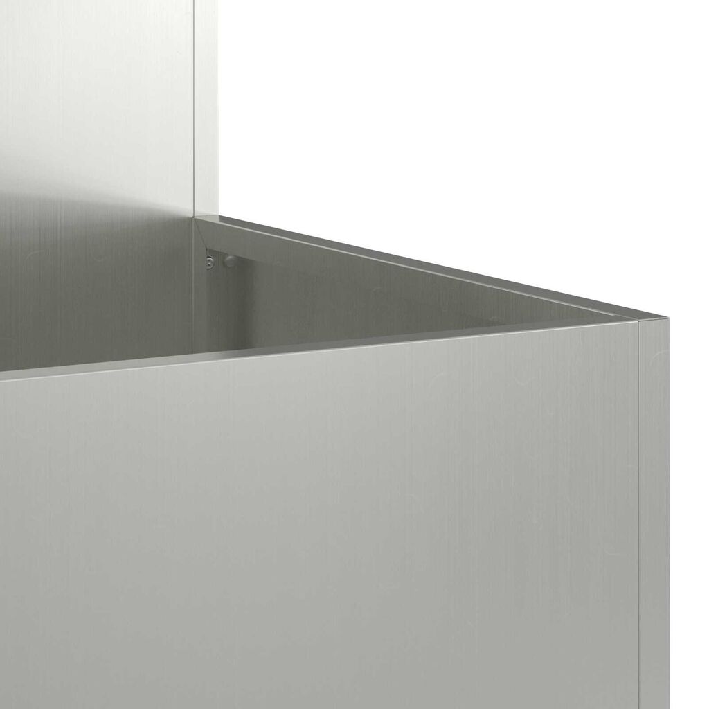 vidaXL Γλάστρα Κήπου 100x100x48 εκ Γαλβανισμένο Ατσάλι