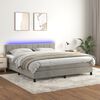 vidaXL &Kappa;&rho;&epsilon;&beta;ά&tau;&iota; Boxspring &mu;&epsilon; &Sigma;&tau;&rho;ώ&mu;&alpha; & LED &Alpha;&nu;.&Gamma;&kappa;&rho;&iota; 160x200 &epsilon;&kappa;. &Beta;&epsilon;&lambda;&omicron;ύ&delta;&iota;&nu;&omicron;