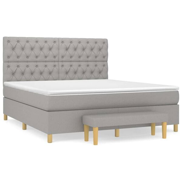 vidaXL &Kappa;&rho;&epsilon;&beta;ά&tau;&iota; Boxspring &mu;&epsilon; &Sigma;&tau;&rho;ώ&mu;&alpha; &Alpha;&nu;. &Pi;&rho;ά&sigma;&iota;&nu;&omicron; 160x200&epsilon;&kappa; &Upsilon;&phi;&alpha;&sigma;&mu;ά&tau;&iota;&nu;&omicron;