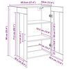 vidaXL Ντουλάπια Τοίχου 2 pcs artisan δρυς 69.5 x 34 x 90 εκ.