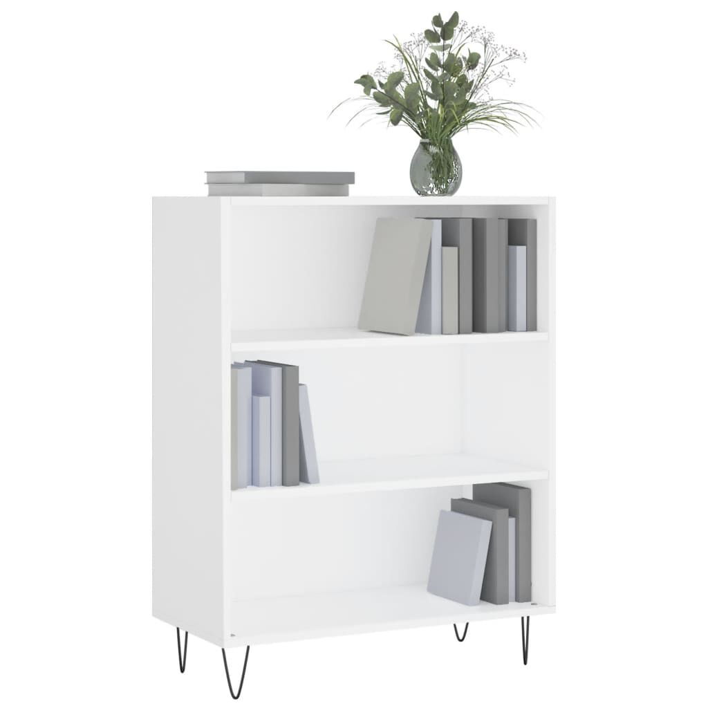 vidaXL Βιβλιοθήκη Λευκή 69,5 x 32,5 x 90 εκ. από Επεξεργασμένο Ξύλο