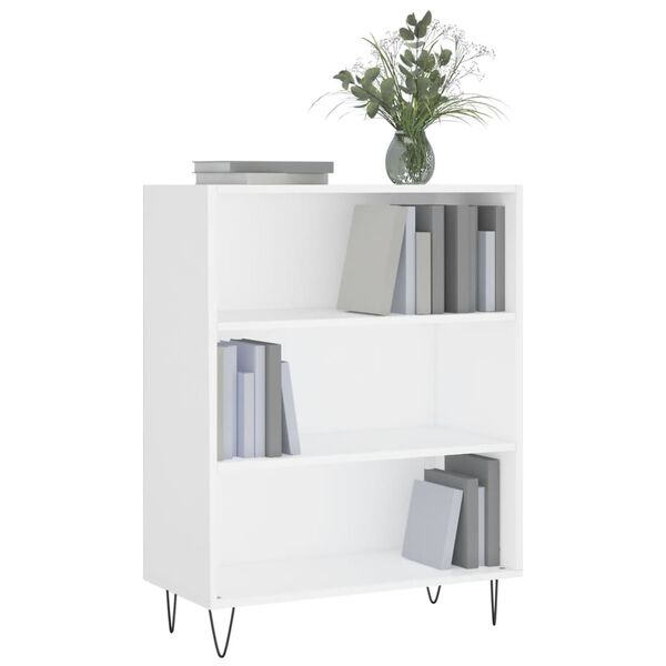 vidaXL Βιβλιοθήκη Λευκή 69,5 x 32,5 x 90 εκ. από Επεξεργασμένο Ξύλο