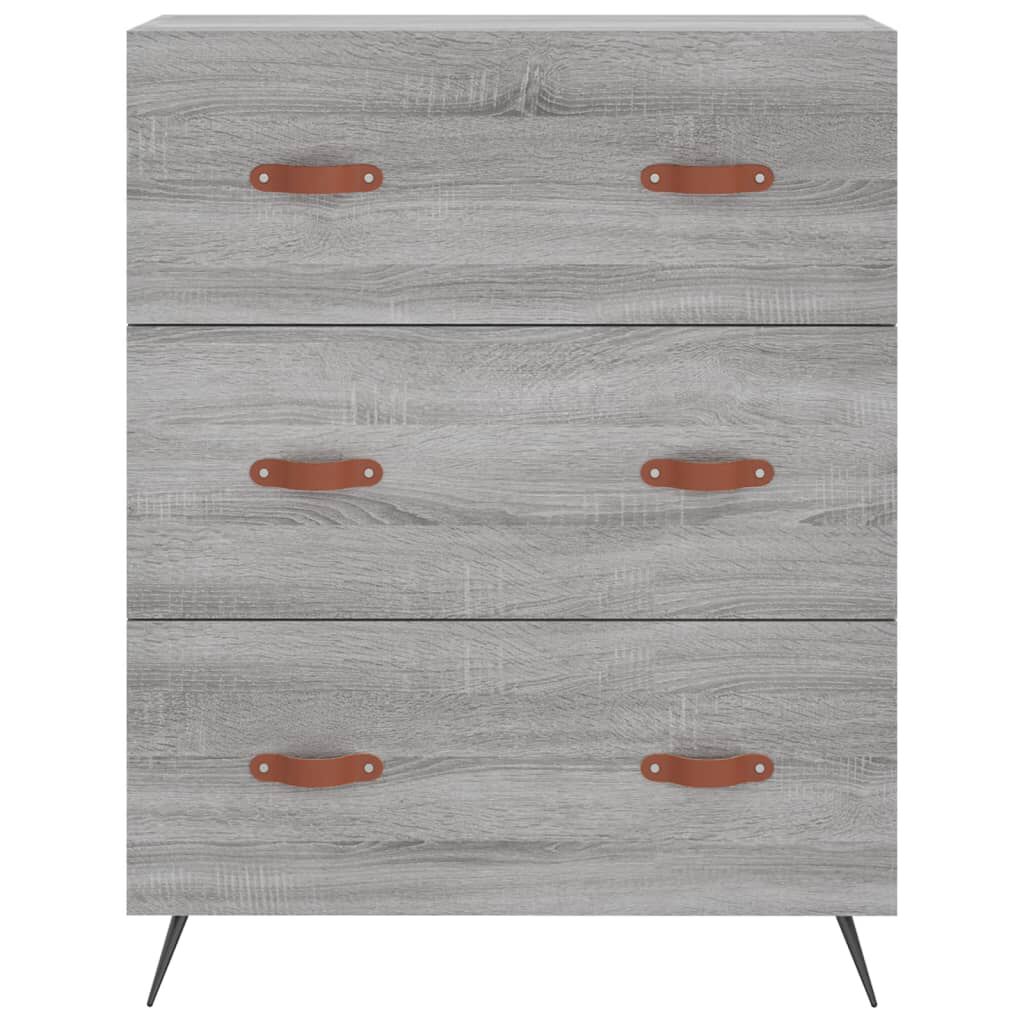 vidaXL Ντουλάπι Γκρι Sonoma 69,5 x 34 x 180 εκ. Επεξεργασμένο Ξύλο