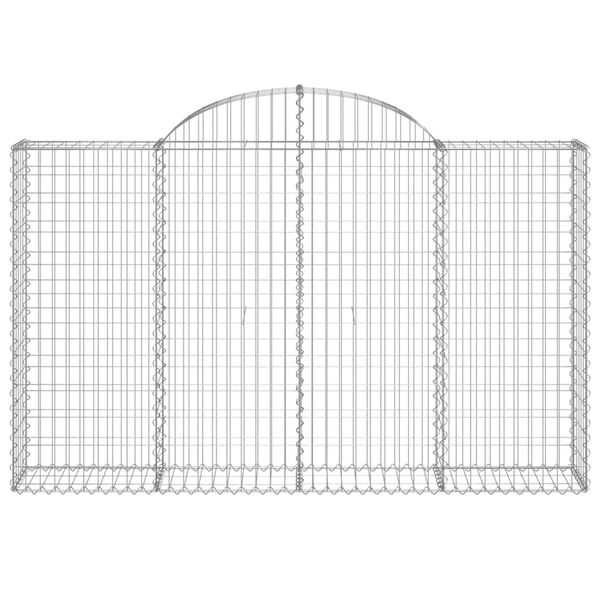 vidaXL Συρματοκιβώτια Τοξωτά 25 τεμ. 200x30x120/140 εκ. Γαλβαν. Ατσάλι
