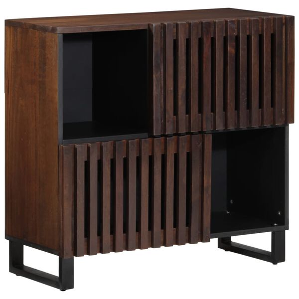 vidaXL Ντουλάπι Καφέ 80x34x75 εκ. από Μασίφ Ξύλο Μάνγκο