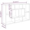 vidaXL Ραφιέρα Τοίχου Sonoma Δρυς 85x16x52,5 εκ. Επεξεργασμένο Ξύλο