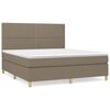 vidaXL &Kappa;&rho;&epsilon;&beta;ά&tau;&iota; Boxspring &mu;&epsilon; &Sigma;&tau;&rho;ώ&mu;&alpha; Taupe 180x200 &epsilon;&kappa;. &Upsilon;&phi;&alpha;&sigma;&mu;ά&tau;&iota;&nu;&omicron;