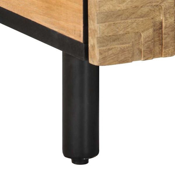 vidaXL Τραπεζάκι σαλονιού καφέ 80x54x40 cm μασίφ ξύλο Mango