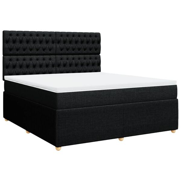 vidaXL &Kappa;&rho;&epsilon;&beta;ά&tau;&iota; Boxspring &mu;&epsilon; &Sigma;&tau;&rho;ώ&mu;&alpha; &Mu;&alpha;ύ&rho;&omicron; 180x200 &epsilon;&kappa;. &Upsilon;&phi;&alpha;&sigma;&mu;ά&tau;&iota;&nu;&omicron;