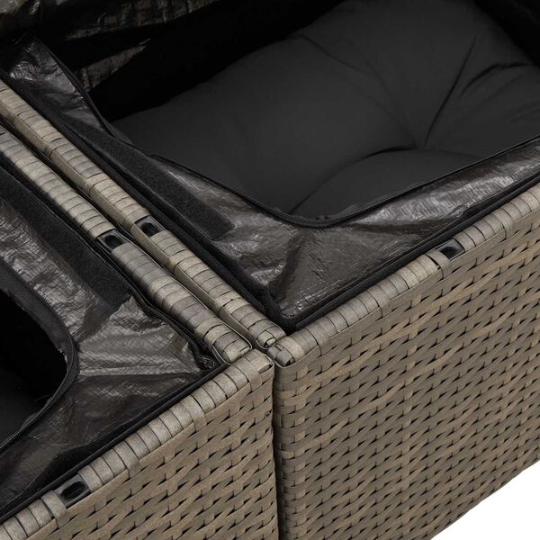 vidaXL Σετ Καναπέ Κήπου 6 pcs Γκρι 55 x 62 x 69 εκ Πολυ ράταν