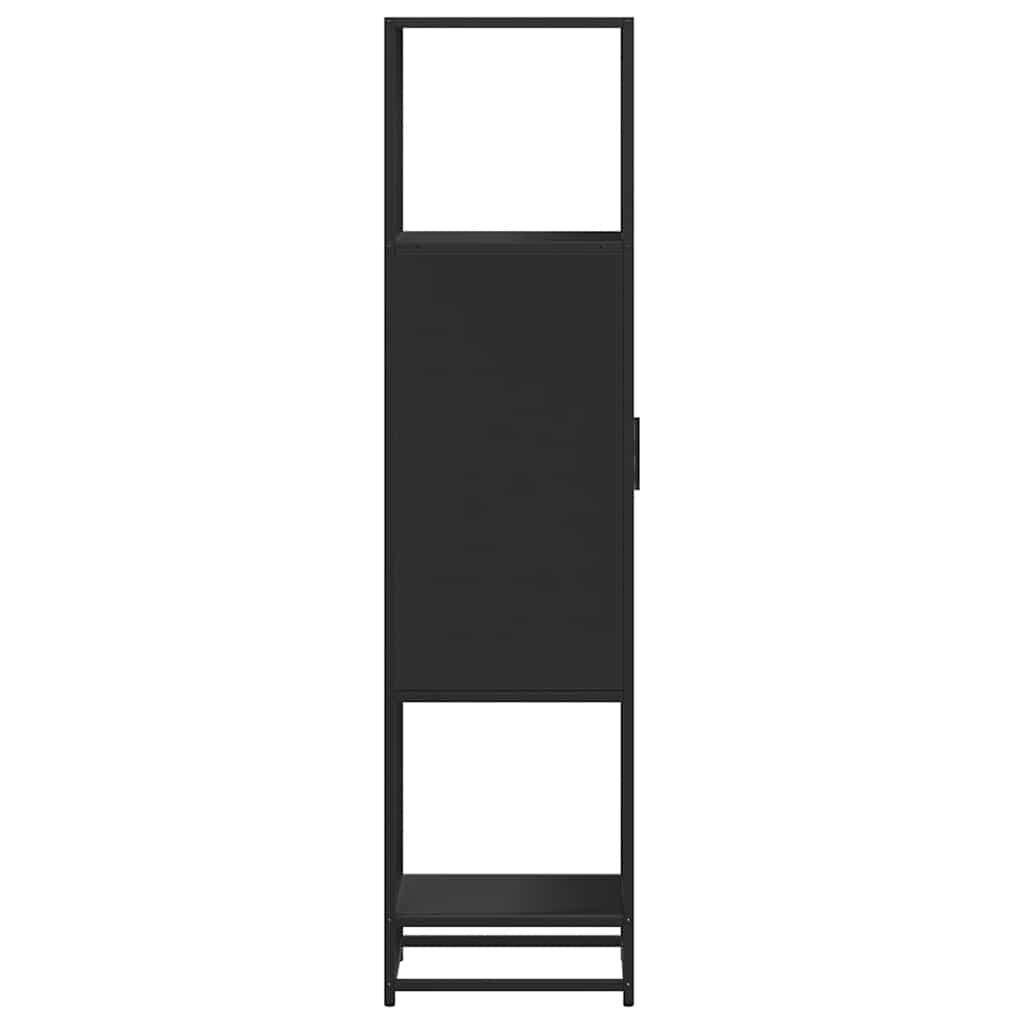 vidaXL Highboard Μαύρο 35,5x35x139 cm Κατασκευασμένο ξύλο και μέταλλο