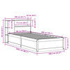 vidaXL Σκελετός Κρεβατιού Χωρίς Στρώμα Λευκό 100x200 εκ. Μασίφ Πεύκο