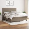vidaXL &Kappa;&rho;&epsilon;&beta;ά&tau;&iota; Boxspring &mu;&epsilon; &Sigma;&tau;&rho;ώ&mu;&alpha; Taupe 180x200 &epsilon;&kappa;. &Upsilon;&phi;&alpha;&sigma;&mu;ά&tau;&iota;&nu;&omicron;