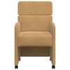 vidaXL Καρέκλες φαγητού με τροχούς 2 pcs Καφέ 58 x 65 x 98 εκ. Βελούδο