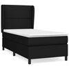 vidaXL Κρεβάτι Boxspring με Στρώμα Μαύρο 80 x 200 εκ. Υφασμάτινο