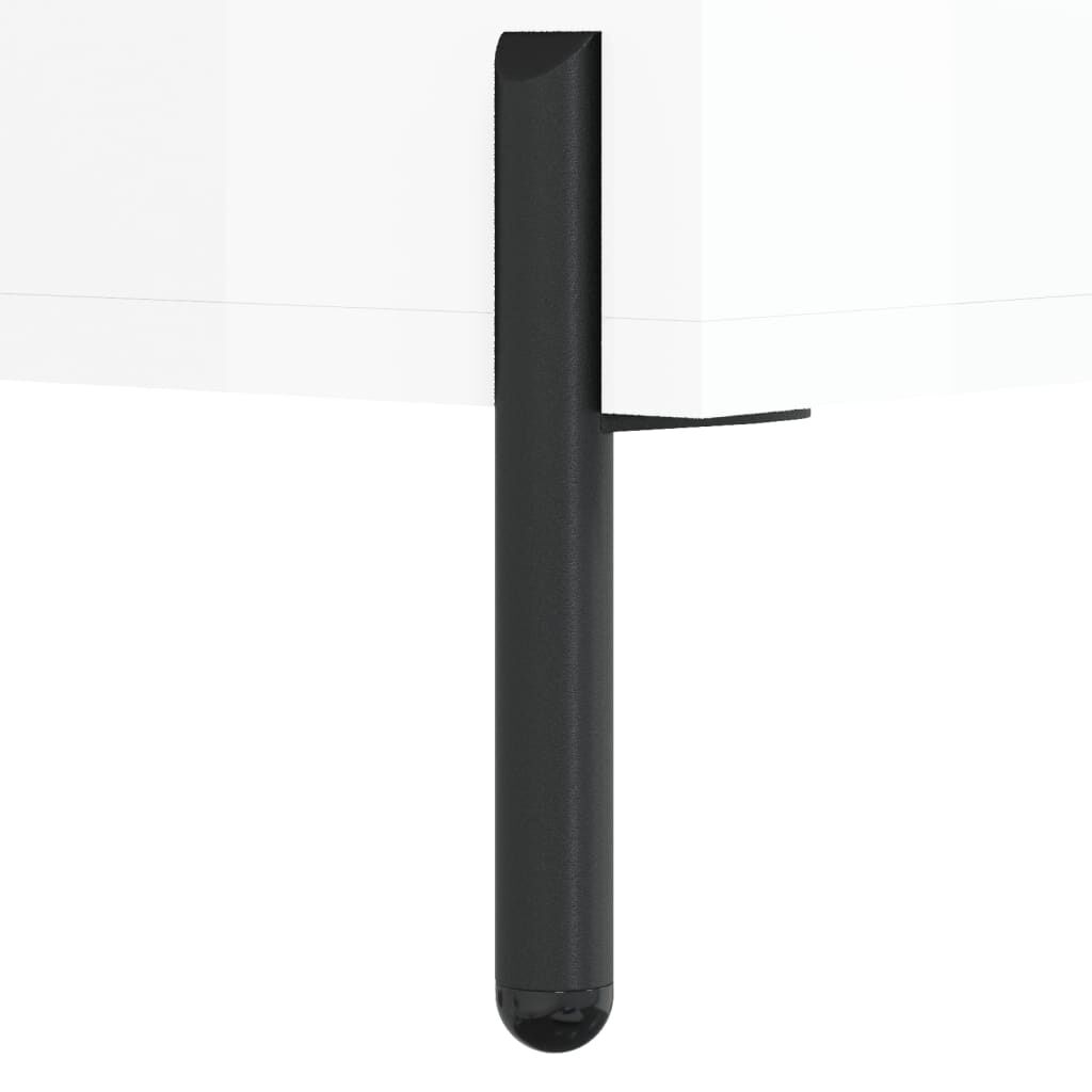 vidaXL Γραφείο Γυαλιστερό Λευκό 140x50x75 εκ. Επεξεργασμένο Ξύλο