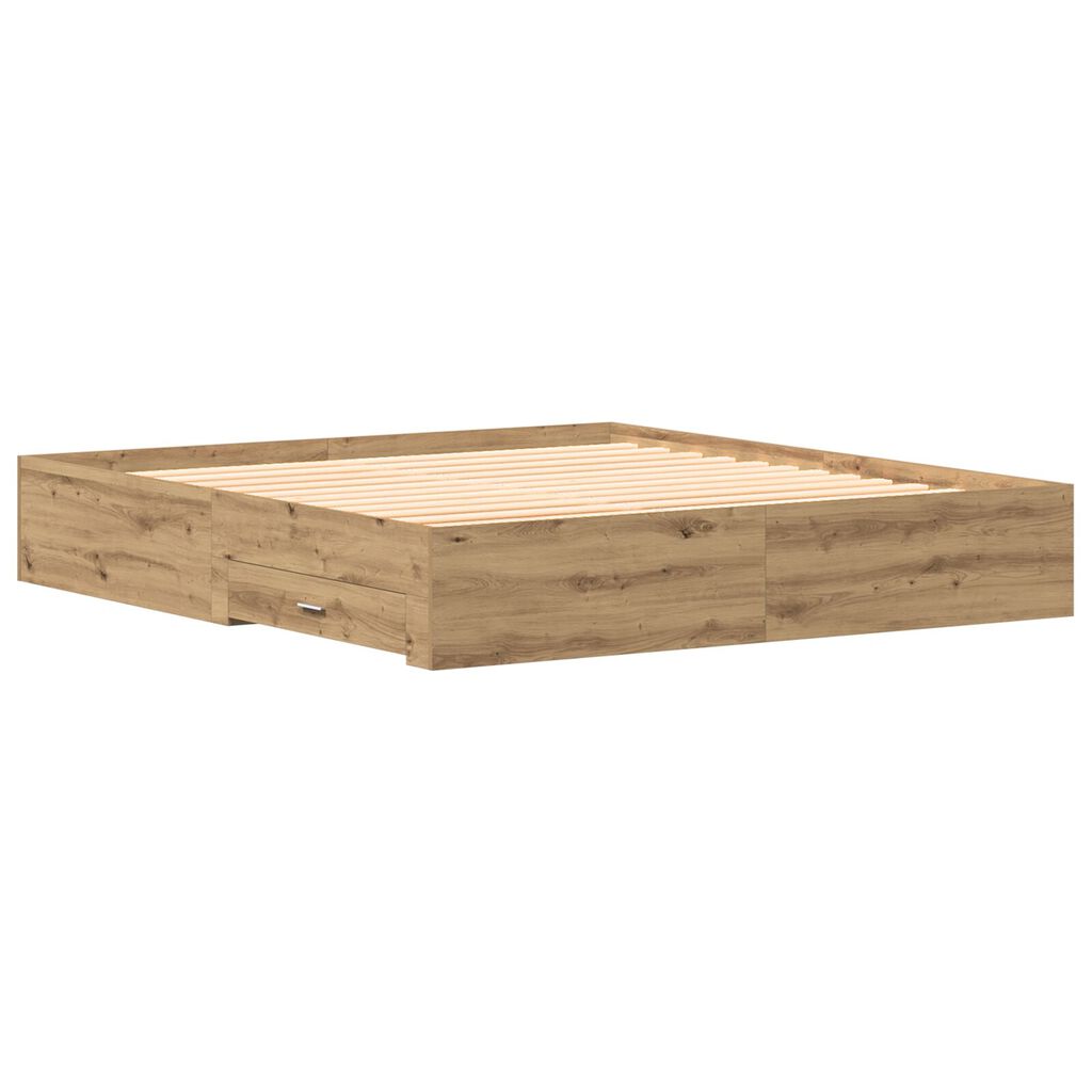vidaXL Κρεβάτι με Συρτάρια Artisan Oak 180x200 cm Επεξεργασμένο Ξύλο