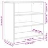 vidaXL Πλαϊνό γραφείο 3 pcs Μαύρη δρυς 70 x 41 x 75 εκ.