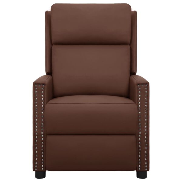 vidaXL Πολυθρόνα Μασάζ Ανακλινόμενη Καφέ Συνθετικό Δέρμα