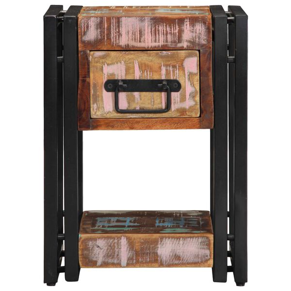 vidaXL Νυχτερινό Τραπέζι 40x40x40 εκ. Από Μασίφ Ανακυκλωμένο Ξύλο