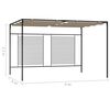 vidaXL Κιόσκι Γκρι / Μπεζ 3 x 4 x 2,3 εκ. 180 γρ./μ² με Συρόμενη Οροφή