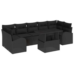 vidaXL &Sigma;&epsilon;&tau; &Kappa;&alpha;&nu;&alpha;&pi;έ &Kappa;ή&pi;&omicron;&upsilon; &mu;&epsilon; &mu;&alpha;&xi;&iota;&lambda;ά&rho;&iota; &mu;&epsilon; &mu;&alpha;&xi;&iota;&lambda;ά&rho;&iota; 8 pcs &Mu;&alpha;ύ&rho;&omicron; &Pi;&omicron;&lambda;&upsilon; &Rho;&alpha;&tau;ά&nu;