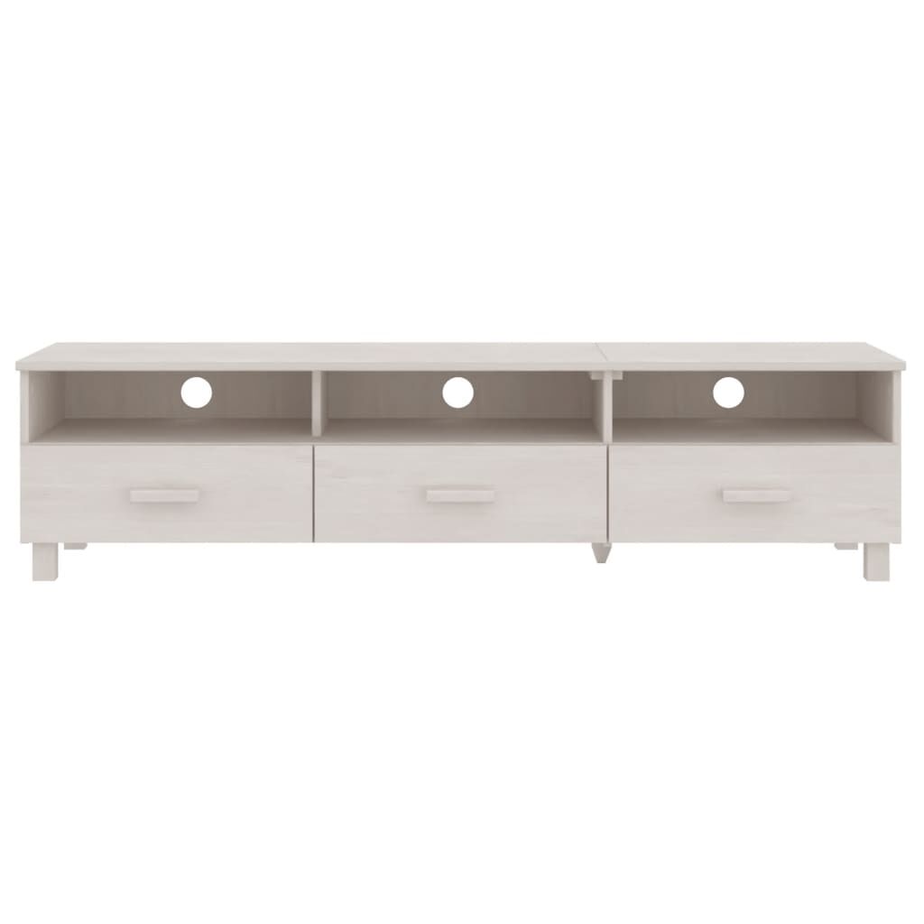vidaXL Έπιπλο Τηλεόρασης HAMAR Λευκό 158x40x40 εκ. Μασίφ Ξύλο Πεύκου