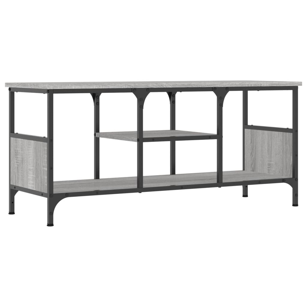 vidaXL Έπιπλο Τηλεόρασης Sonoma Γκρι 100x35x45 εκ. Επεξ. Ξύλο/Σίδερο