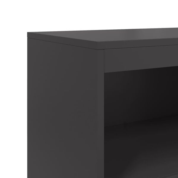 vidaXL Ραφιέρα Μαύρη 68,5x38,5x123,5 εκ. από Ατσάλι