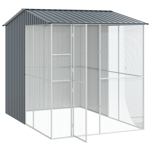 vidaXL Κλουβί Πουλιών Ανθρακί 215x310x247 εκ. Χάλυβας