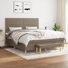vidaXL &Kappa;&rho;&epsilon;&beta;ά&tau;&iota; Boxspring &mu;&epsilon; &Sigma;&tau;&rho;ώ&mu;&alpha; Taupe 160x200 &epsilon;&kappa;. &Upsilon;&phi;&alpha;&sigma;&mu;ά&tau;&iota;&nu;&omicron;