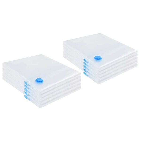 vidaXL Σακούλες Αποθήκευσης 10 pcs Διαφανές και Μπλε 100 x 80 cm