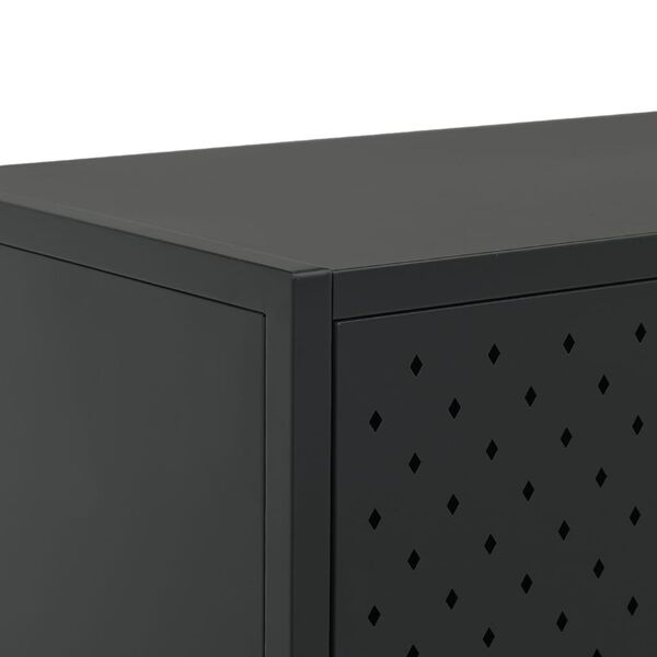vidaXL Μπουφές Μαύρος 105 x 35 x 75 εκ. από Ατσάλι