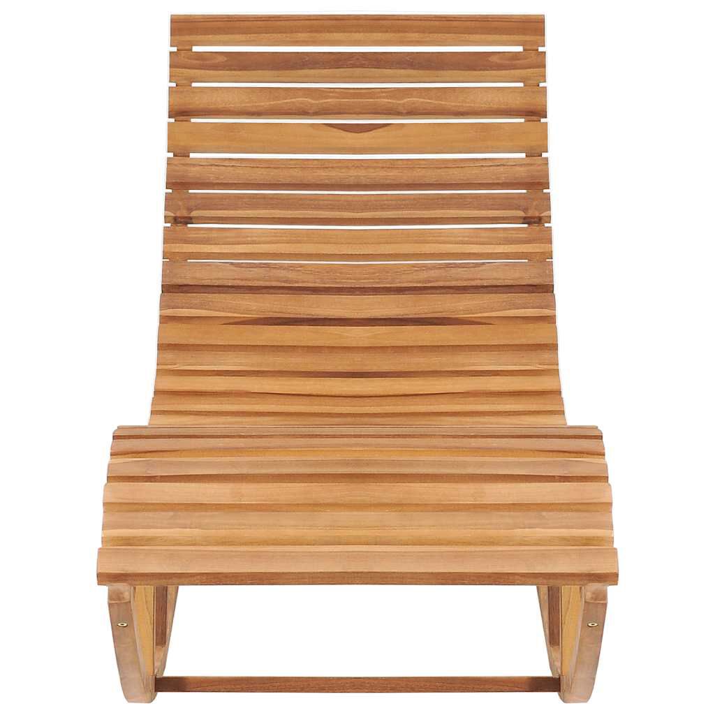 vidaXL Ξαπλώστρα Κουνιστή από Μασίφ Ξύλο Teak με Μαξιλάρι