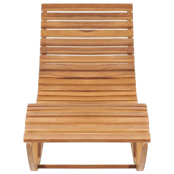 vidaXL Ξαπλώστρα Κουνιστή από Μασίφ Ξύλο Teak με Μαξιλάρι
