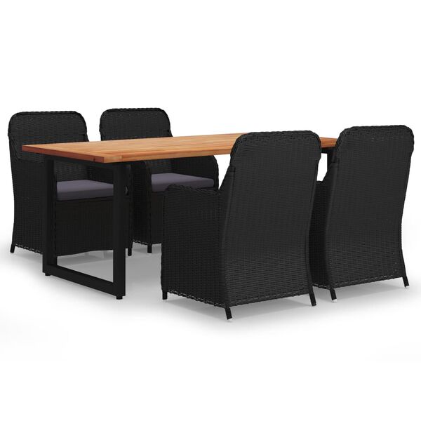 vidaXL &Sigma;&epsilon;&tau; &Tau;&rho;&alpha;&pi;&epsilon;&zeta;&alpha;&rho;ί&alpha;&sigmaf; &Kappa;ή&pi;&omicron;&upsilon; 5 &tau;&epsilon;&mu;. &Mu;&alpha;ύ&rho;&omicron; &alpha;&pi;ό &Sigma;&upsilon;&nu;&theta;. &Rho;&alpha;&tau;ά&nu; &mu;&epsilon; &Mu;&alpha;&xi;&iota;&lambda;ά&rho;&iota;&alpha;