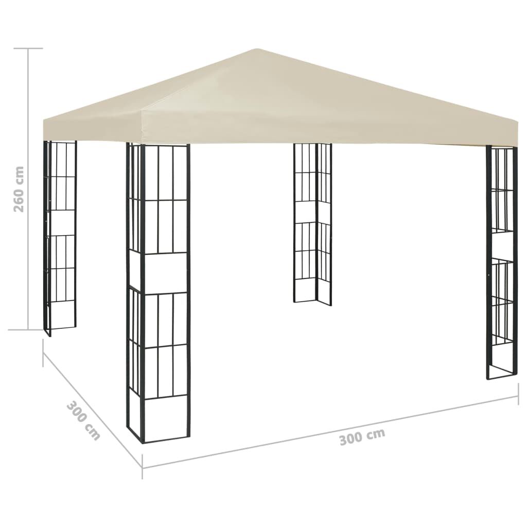 vidaXL Κιόσκι Κρεμ 3 x 3 μ.