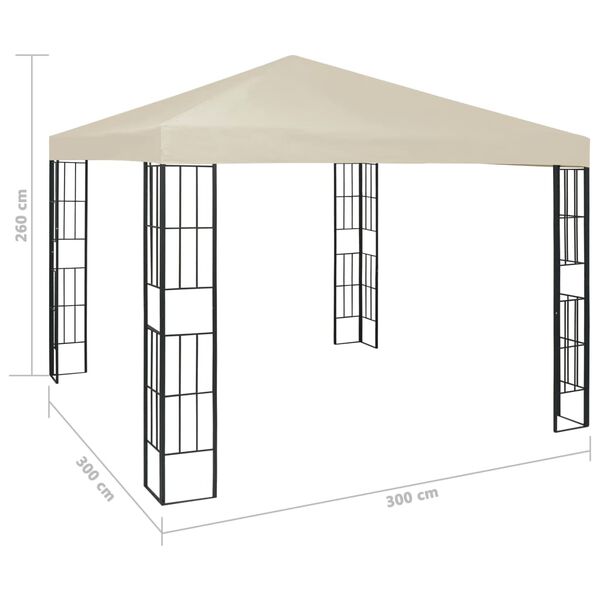 vidaXL Κιόσκι Κρεμ 3 x 3 μ.