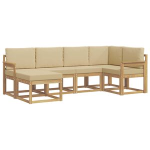 vidaXL &Sigma;&epsilon;&iota;&rho;ά &Kappa;&alpha;&nu;&alpha;&pi;έ &Epsilon;&xi;&omega;&tau;&epsilon;&rho;&iota;&kappa;&omicron;ύ 6 pcs &Lambda;&epsilon;&upsilon;&kappa;ό &kappa;&alpha;&iota; &Mu;&pi;&epsilon;&zeta; &Pi;&omicron;&lambda;&upsilon;&epsilon;&sigma;&tau;έ&rho;&alpha;&sigmaf;