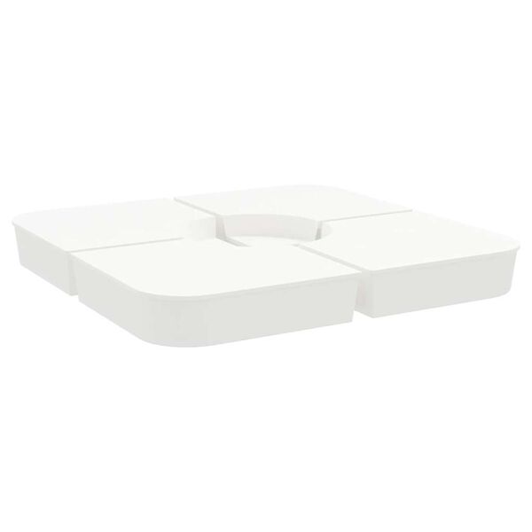 vidaXL 4 τεμαχίων σετ βάσης ομπρέλας για ομπρέλα με σταυρό 100 kg PP